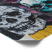 Street Art Skull Poster Design A29 ポスター (角)
