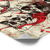 Street Art Skull Poster Design A31 ポスター (角)