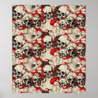 Street Art Skull Poster Design A31 ポスター