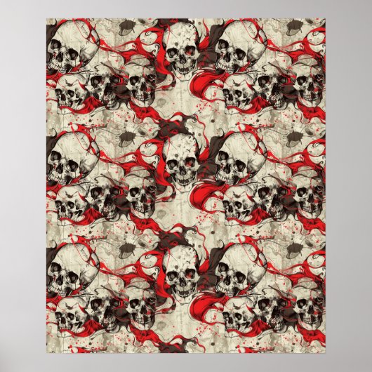 Street Art Skull Poster Design A31 ポスター (正面)