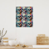 Street Art Skull Poster Design A32 ポスター (キッチン)