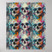 Street Art Skull Poster Design A32 ポスター (正面)