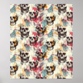 Street Art Skull Poster Design A33 ポスター (正面)