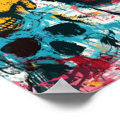 Street Art Skull Poster Design A34 ポスター (角)