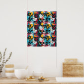 Street Art Skull Poster Design A34 ポスター (キッチン)