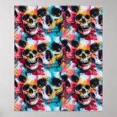 Street Art Skull Poster Design A35 ポスター (正面)