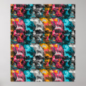 Street Art Skull Poster Design A36 ポスター (正面)