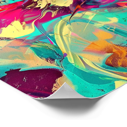 Street Art Skull Poster Design A37 ポスター (角)