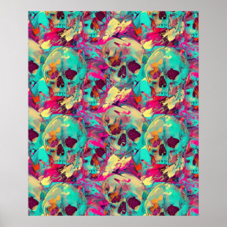 Street Art Skull Poster Design A37 ポスター