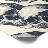 Street Art Skull Poster Design A6 ポスター (角)