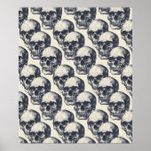 Street Art Skull Poster Design A6 ポスター (正面)