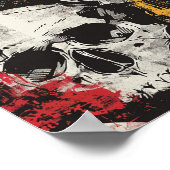 Street Art Skull Poster Design A7 ポスター (角)