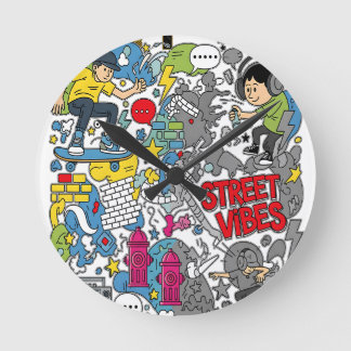 Street atmosphere ラウンド壁時計