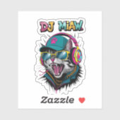 Street Cat DJ Attitude – Bold Streetwear Art シール (シート)