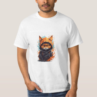 Street cat warrior oragen hodie  tシャツ