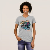 STREET EAGLE ドリフトTシャツ(女性用) - ネオン Tシャツ (正面フル)