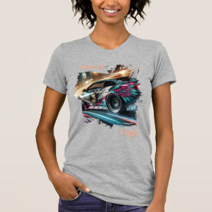 STREET EAGLE ドリフトTシャツ(女性用) - ネオン Tシャツ