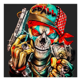 Street Hustle Urban King Premium Glossy Poster ポスター