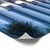 Street lamps at night, Germany ポスター (角)