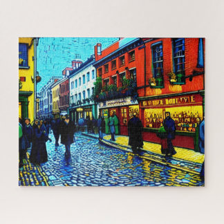Street of Dublin (Ireland) Van Gogh Style  ジグソーパズル