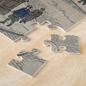 Street of Edinburgh Old Town Japanese Woodblock Pr ジグソーパズル (側面)