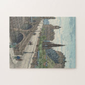 Street of Edinburgh Old Town Japanese Woodblock Pr ジグソーパズル (横)