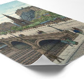 Street of Edinburgh Old Town Japanese Woodblock Pr ポスター (角)