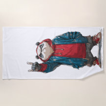 Street Panda Rock Gesture Illustration