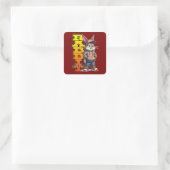 Street Rabbit – Urban Easter Bunny - Autocolante スクエアシール (バッグ)