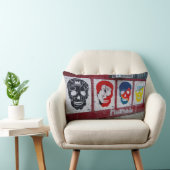 Streetartのスカルの枕 ランバークッション (椅子)