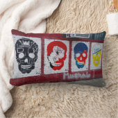 Streetartのスカルの枕 ランバークッション (ブランケット)