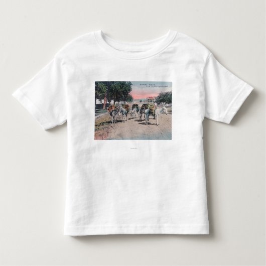 StreetLasベガス、NMの荷を積まれたろば トドラーTシャツ (正面)