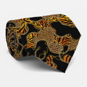 Streetstyle Animal Print With Gold Chains ネクタイ (ロール)