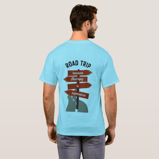 Streetwear Road Trip Men's Basic T-Shirt Tシャツ (裏面フル)