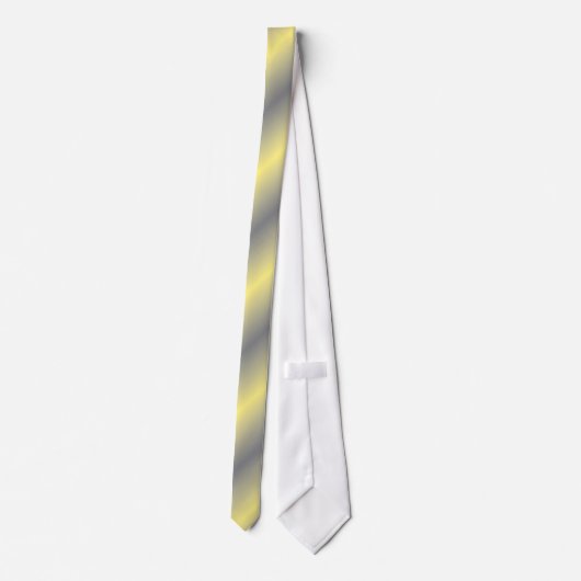 Streifen gelb grau stripes yellow gray grey ネクタイ (裏面)