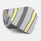 Streifen gelb grau stripes yellow grey gray ネクタイ (ロール)