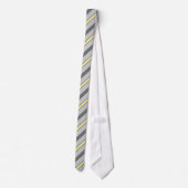 Streifen gelb grau stripes yellow grey gray ネクタイ (裏面)