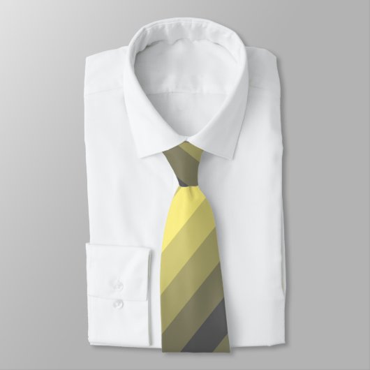 Streifen stripes grau gelb gray grey yellow ネクタイ (タイ)