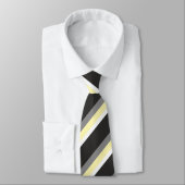 Streifen stripes grau grey gray gelb yellow ネクタイ (タイ)