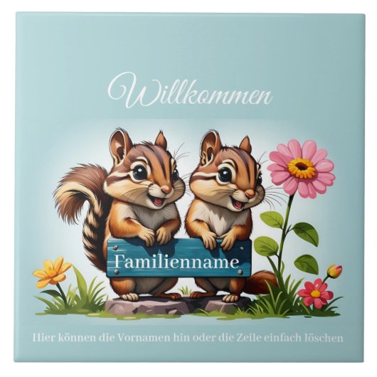 Streifenhörnchen informieren タイル (正面)