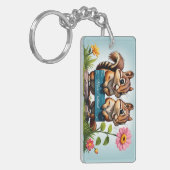 Streifenhörnchen schicken Grüße キーホルダー (正面左)
