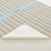 Streifenmuster blau braun grau シェルパブランケット (3/4)