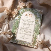 Strelitziaメニュ結婚ーのヴィンテージアールヌーボー 招待状