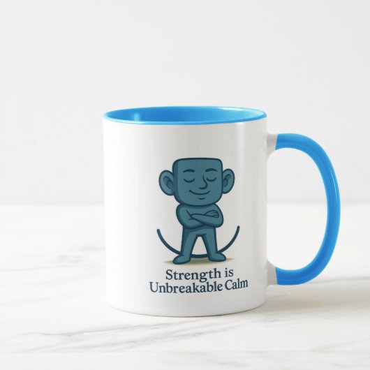 Strenght is Unbreakable Calm - Motivational Mug マグカップ (右)