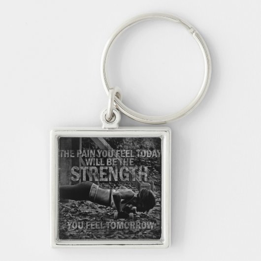 STRENGTH – 女性トレーニング やる気を起こさせる キーホルダー (正面)