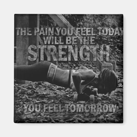 STRENGTH – 女性トレーニング やる気を起こさせる マグネット (正面)