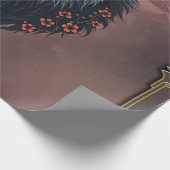 Strength and delicacy united, a black lion ラッピングペーパー (角)