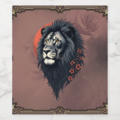 Strength and delicacy united, a black lion ワインラベル (シングルラベル)