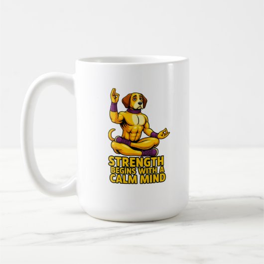 Strength Begins with a Calm Mind コーヒーマグカップ (左)