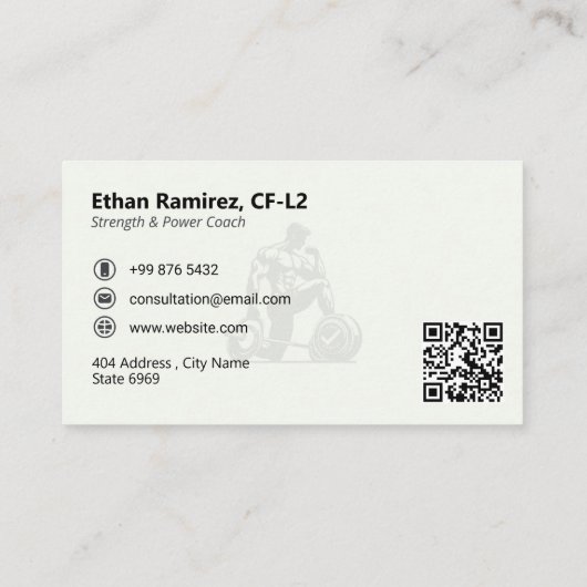 Strength Coach | Luxury Fitness 名刺 (裏面)